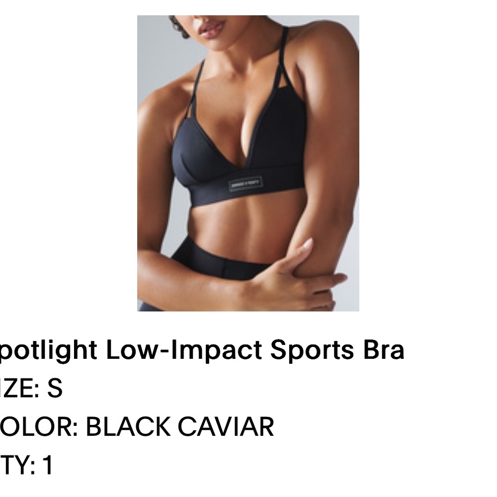 Savage X Fenty Black Low-Impact Sports Bra